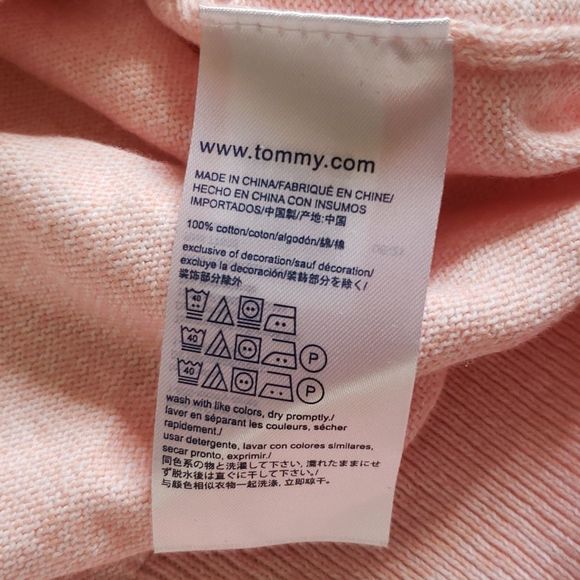 NWOT Tommy Hilfiger Mens Cotton V Neck Sweater - Picture 4 of 4